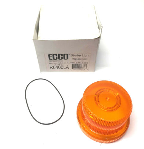 Electronic Controls Co. ECCO Replacement Amber Strobe Light Lens R6400LA NOS