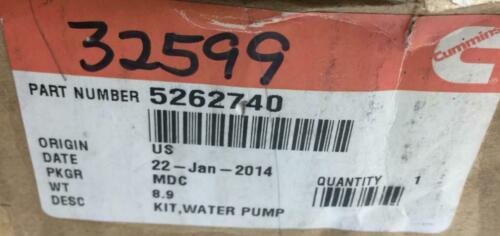 Cummins Water Pump Kit 5262740 NOS