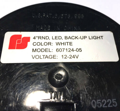 Federal Signal 4" Round Back Up Lamp 12-24V 607124-05 NOS