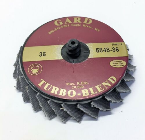 GARD Turbo-Blend 36 Grit 3" Quick Change Sanding "Roldisk" 5848-36 NOS