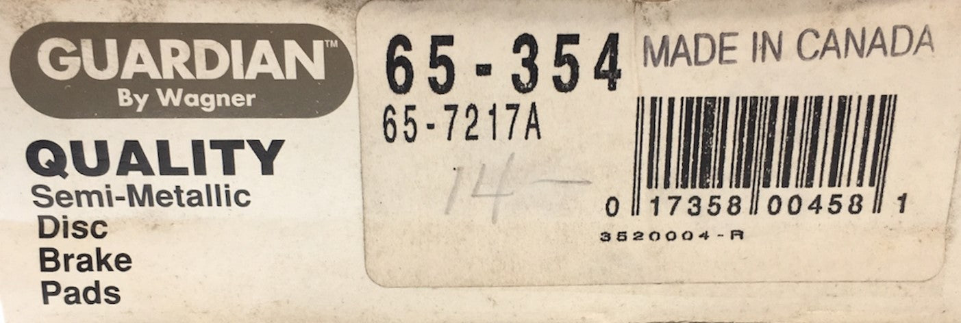 Guardian Disc Brake Pads 65-354 NOS