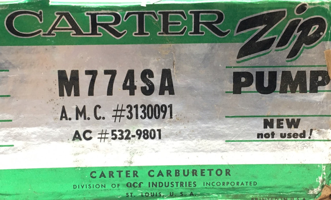 Carter Mechanical Fuel Pump Assembly M774SA NOS