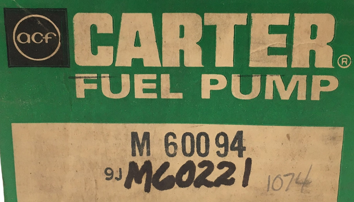 Carter Fuel Pump Assembly M60094 NOS