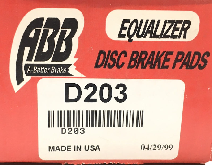 A Better Brake Equalizer Disc Brake Pads D203 NOS