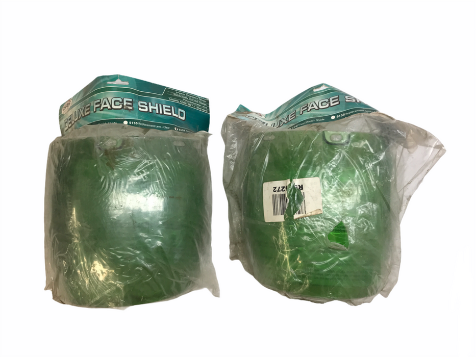 SAS Deluxe Green Face Shield 5157 [Lot of 2] NOS