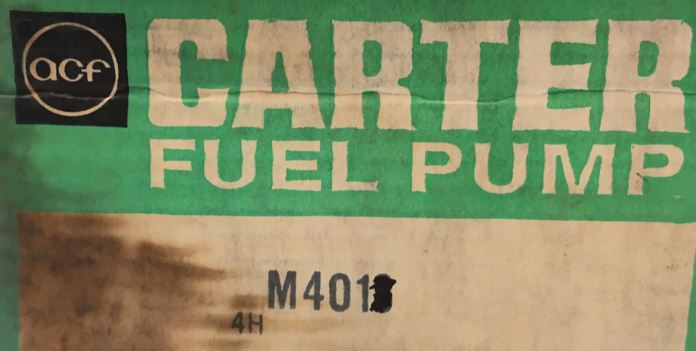 Carter Fuel Pump Assembly M401 NOS