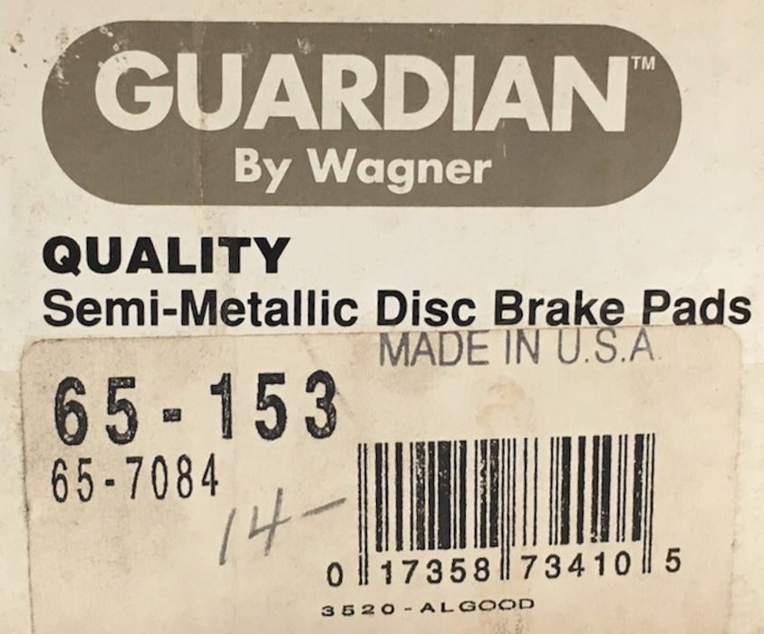 Guardian Disc Brake Pads 65-153 NOS
