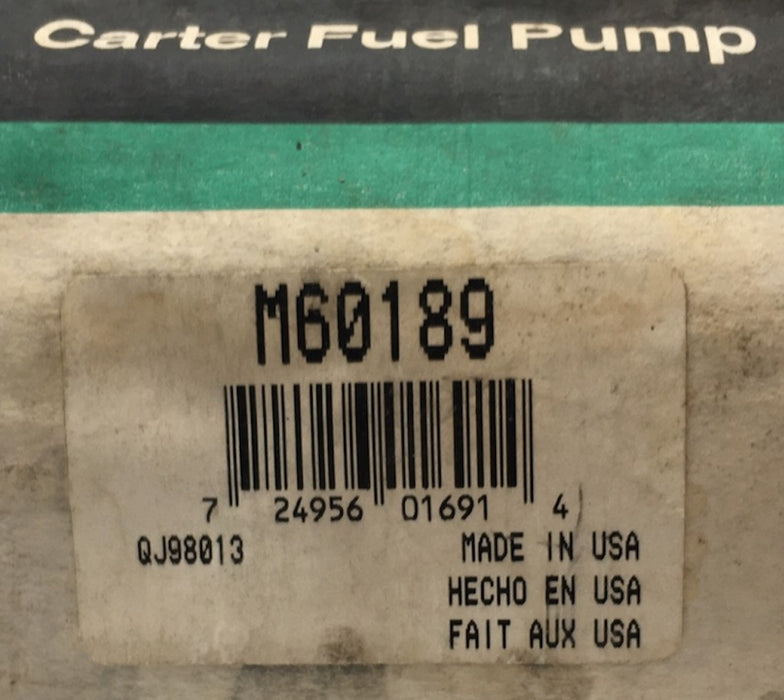 Carter Fuel Pump Assembly M60189 NOS