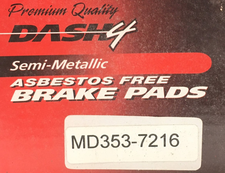 Dash4 Premium Quality Brake Pads MD353-7216 NOS