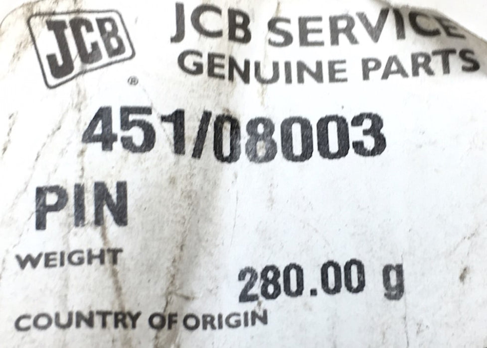 JCB OEM Reactor Pin 451/08003 NOS