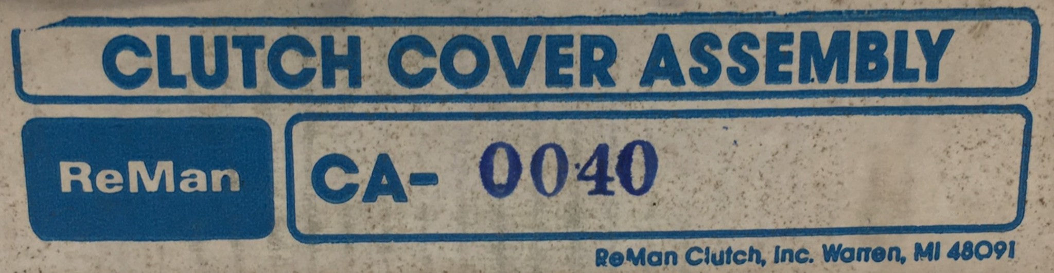 Reman Clutch Cover Assembly CA-0040 NOS