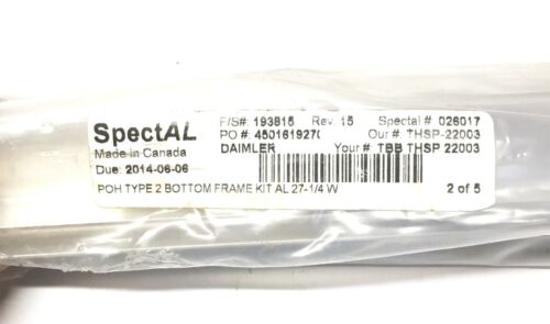 Thomas/International "SpectAL" Kit de marco inferior de ventana de emergencia THSP-22003 NOS