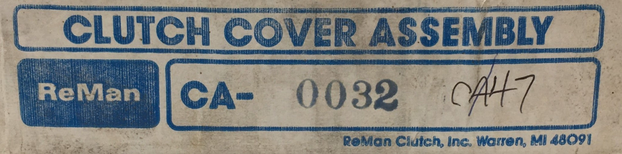 Reman Clutch Cover Assembly CA-0032 NOS