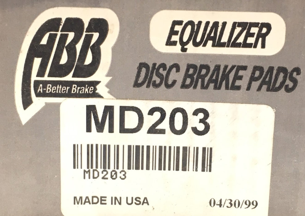 A Better Brake Equalizer Disc Brake Pads MD203 NOS