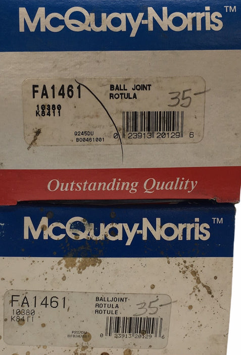 McQuay-Norris Suspension Ball Joint [Lot of 2] FA1461 NOS