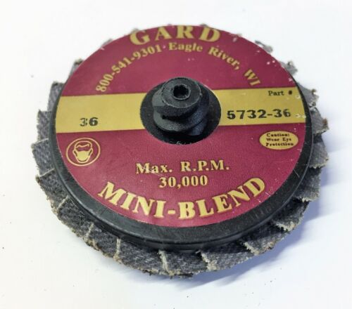 GARD Mini-Blend 36 Grit 2" Quick Change Sanding Flap Disk 5732-36 [Lot of 5] NOS