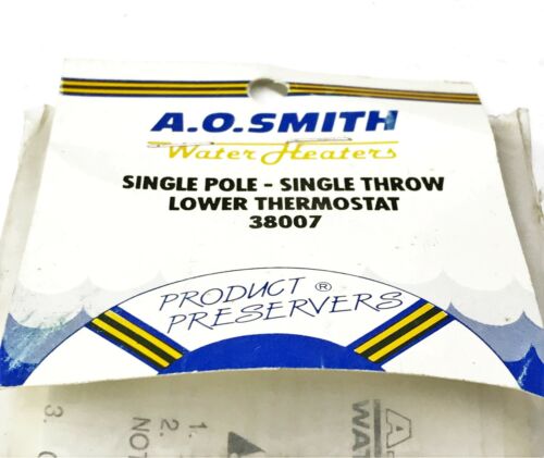 A.O. Smith Lower Thermostat 38007 NOS