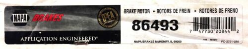 Napa Brake Rotor 86493 NOS