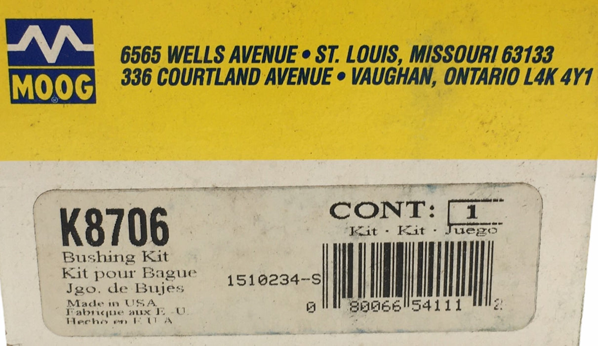 Moog Suspension Control Arm Bushing Kit K8706 NOS