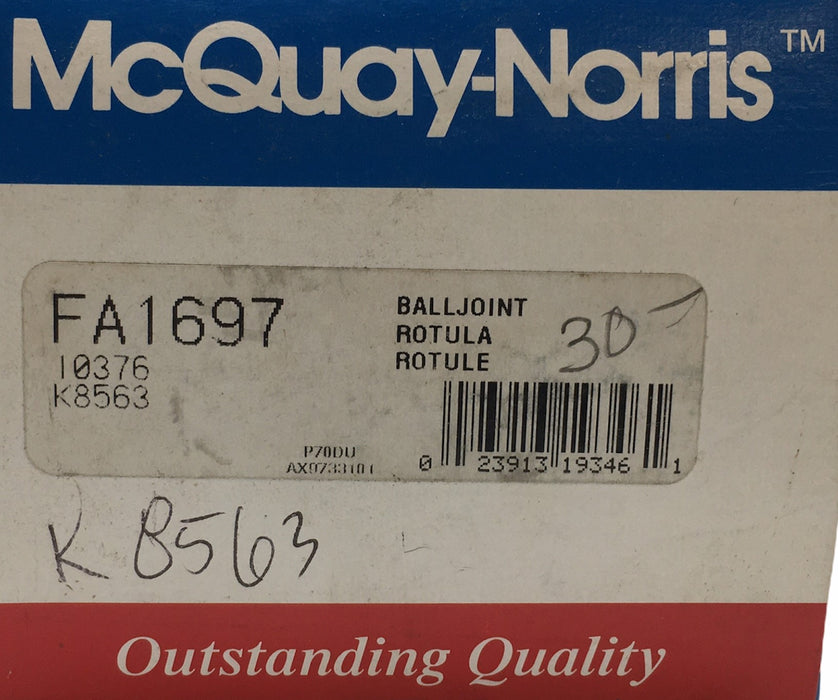 McQuay-Norris Suspension Ball Joint FA1697 NOS