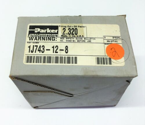Parker 1/2" Hose X 3/4" Female Seal-Lok Fitting 1J743-12-08 NOS