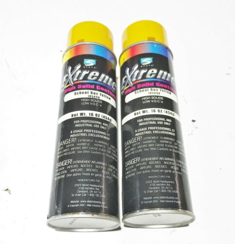 State Extreme 16 Oz. School Bus Yellow Solid Spray Coating 105698 [Lot of 2] NOS