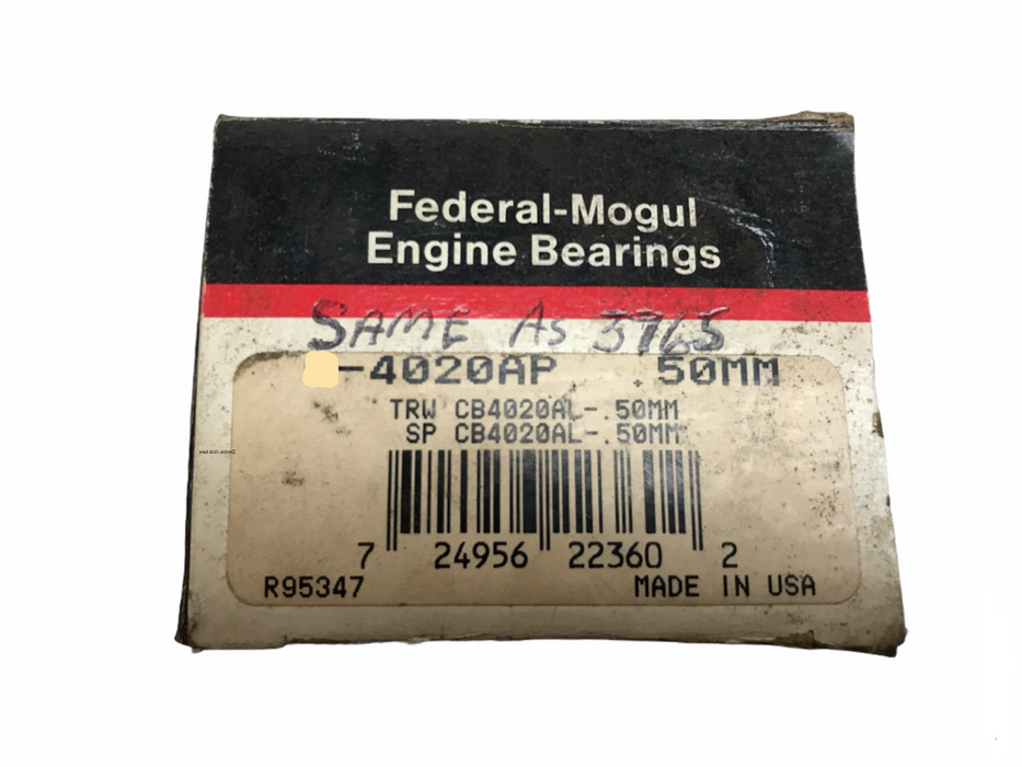 Federal Mogul Connecting Rod Bearing Set 5-4020AP.50mm NOS