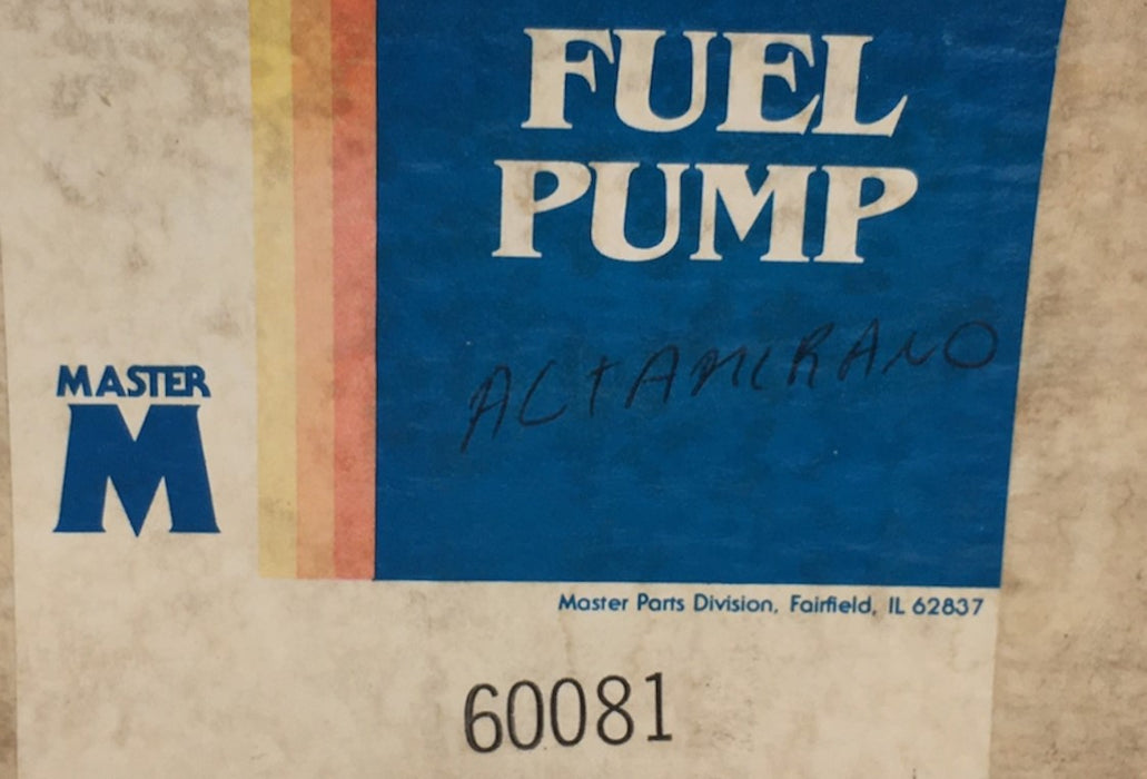 Master Fuel Pump Assembly 60081 NOS