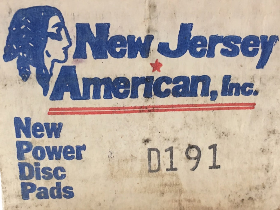 New Jersey American Disc Brake Pads D191 NOS