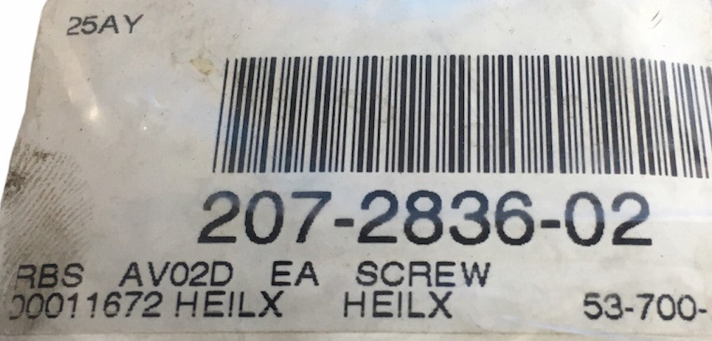 Heilx RBS Screw 207-2836-02 [Lot of 4] NOS