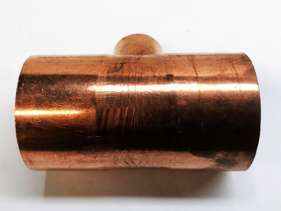 EPC 2" Sweat x 1" Sweat x 2" Sweat Copper Reducing Tee Coupling 32978 NOS