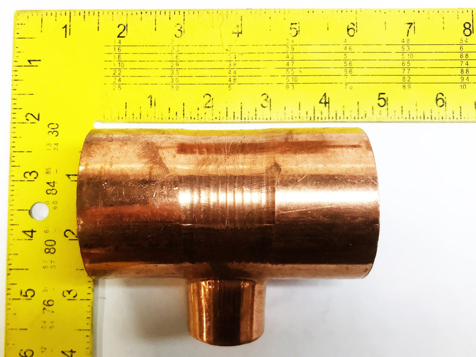 EPC 2" Sweat x 1" Sweat x 2" Sweat Copper Reducing Tee Coupling 32978 NOS