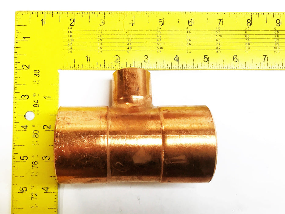 EPC 2" Sweat x 1" Sweat x 2" Sweat Heavy Copper Reducing Tee Coupling NOS