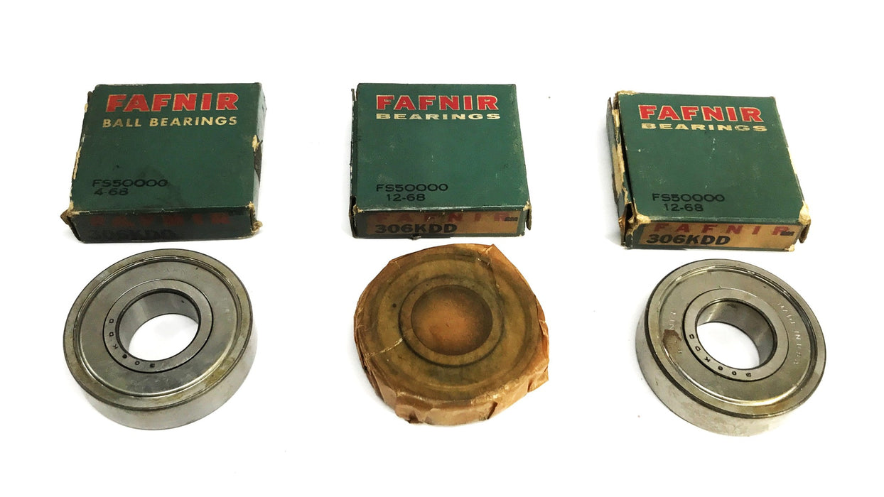 Fafnir Steel Seal Ball Bearing 306KDD [Lot of 3] NOS