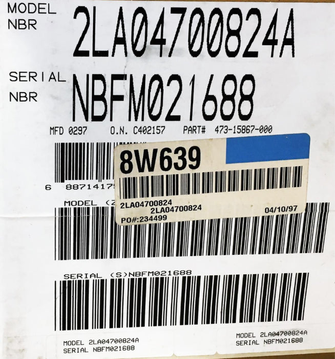 Coleman Low Ambient Control Kit 2LA04700824 NOS