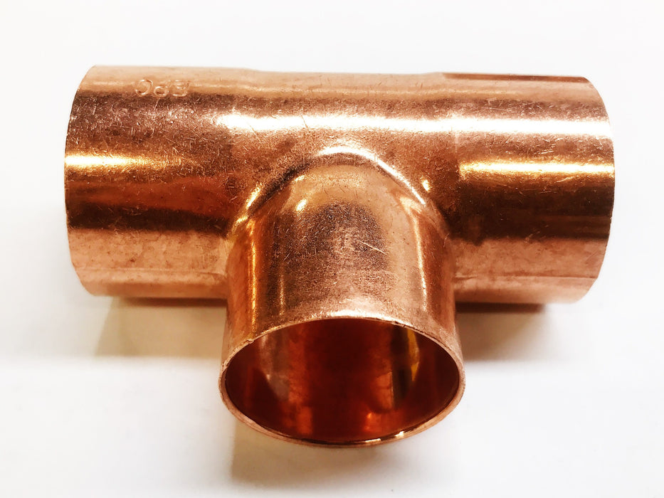 EPC 1-1/2" Sweat x 1-1/4" Sweat x 1-1/2" Sweat Copper Reducing Tee NOS