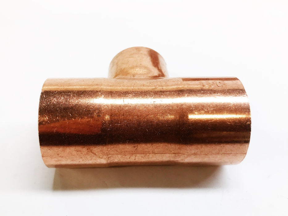 EPC 1-1/2" Sweat x 1-1/4" Sweat x 1-1/2" Sweat Copper Reducing Tee NOS