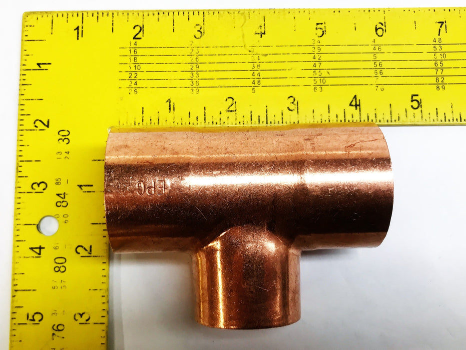 EPC 1-1/2" Sweat x 1-1/4" Sweat x 1-1/2" Sweat Copper Reducing Tee NOS