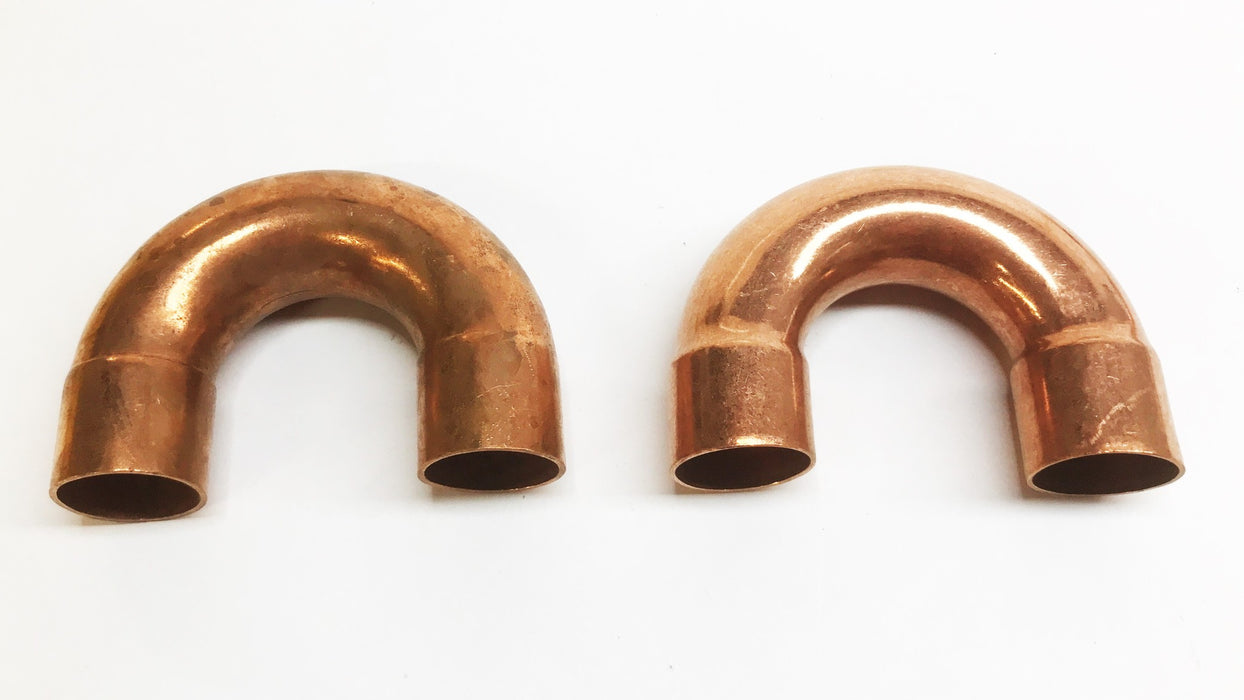 Unbranded 1" Copper 180 Degree Coupling [Lot of 2] NOS