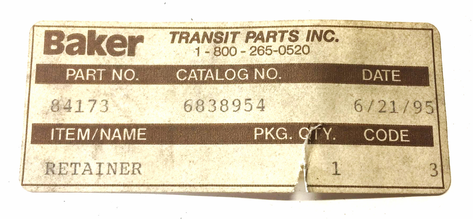 Baker Bevel Gear Retainer Assembly 84173 NOS