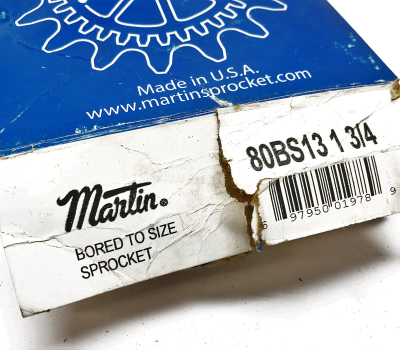 Martin 1-3/4" Bore Roller Sprocket 80BS13-1-3/4 NOS