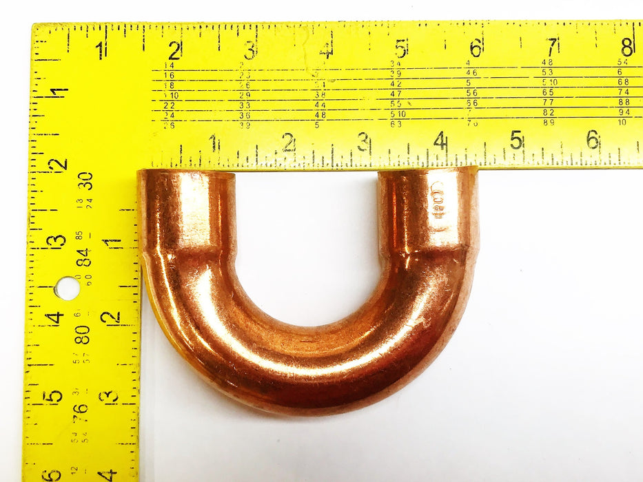 Unbranded 1" Copper 180 Degree Coupling [Lot of 2] NOS
