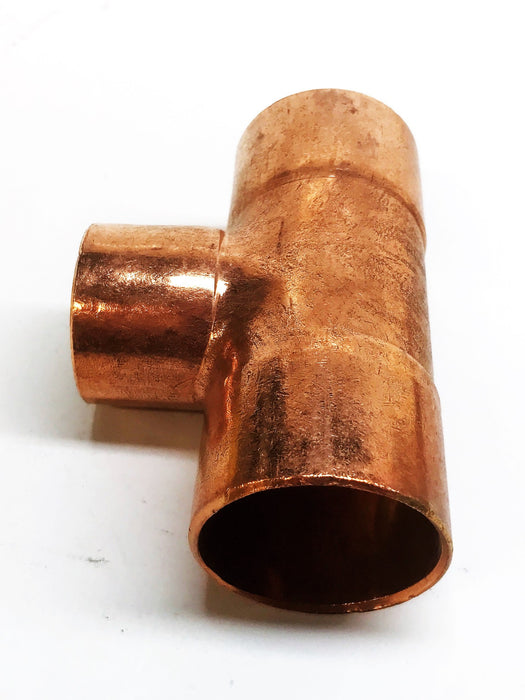 Unbranded 1-1/2" Sweat x 1-1/4" Sweat x 1-1/2" Sweat Copper Tee [Lot of 2] NOS