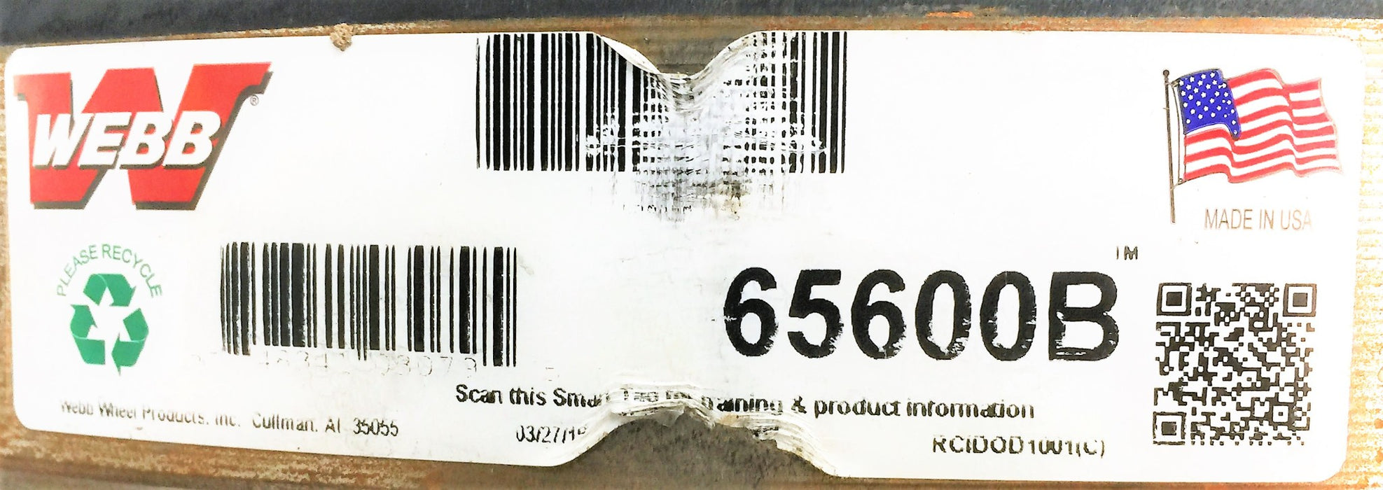 WEBB Brake Drum T-65600B NOS