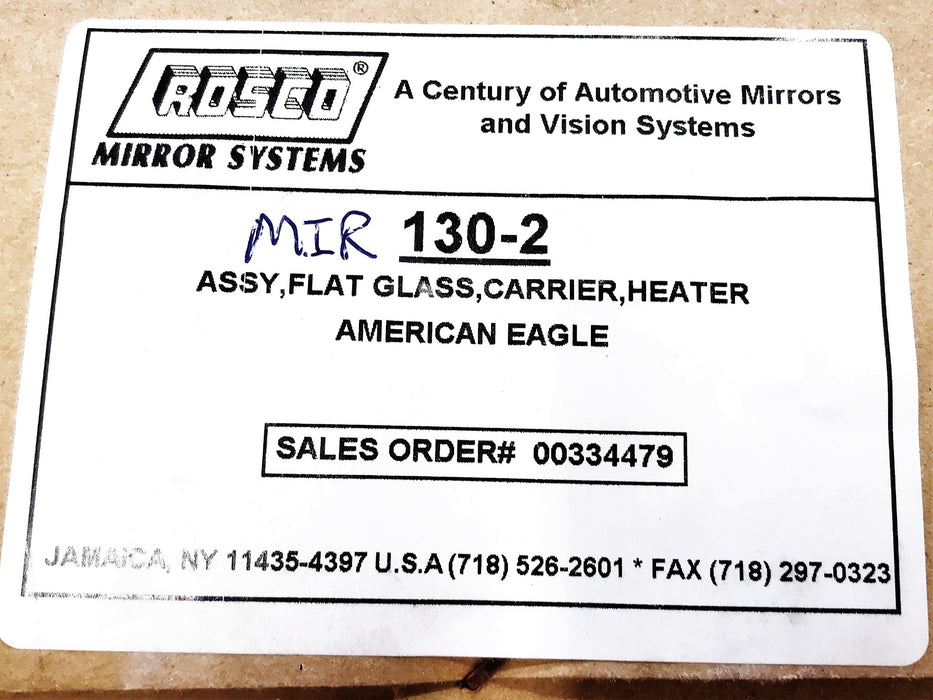 Rosed Mirror Systems Flat  Glass Mirror 130-2 NOS