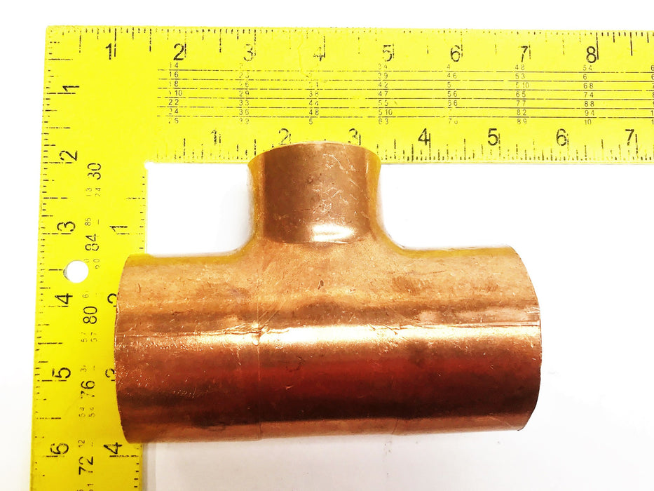 Lee 2" Sweat x 1-1/2" Sweat x 2" Sweat Copper Reducing Tee NOS