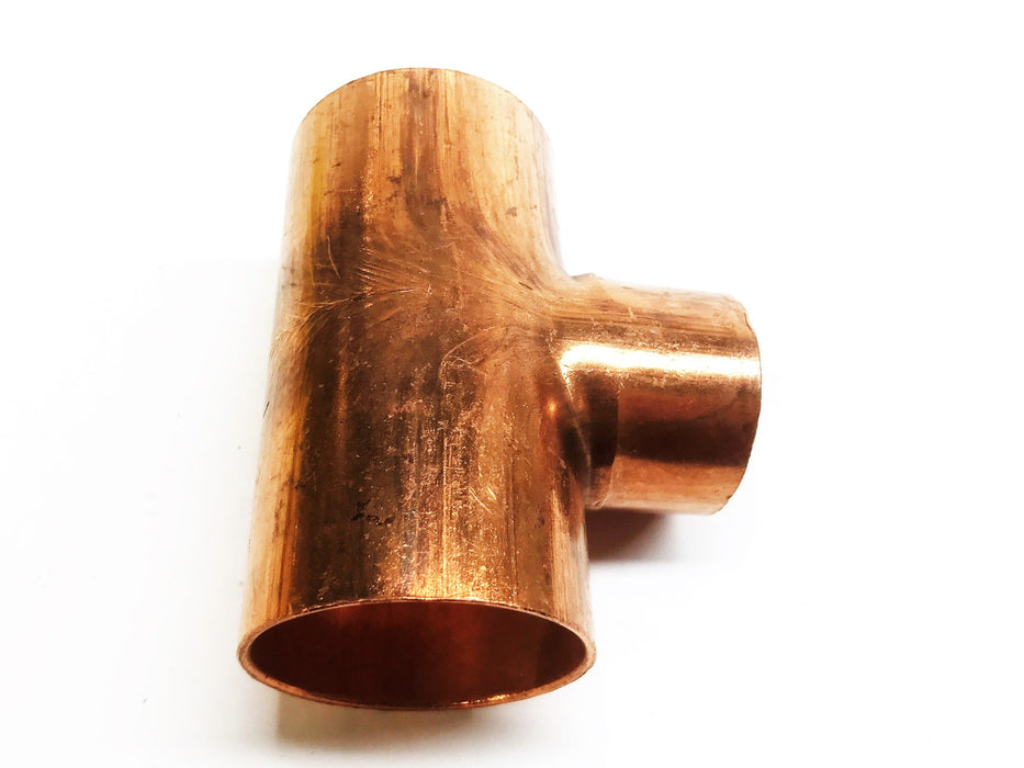 Unbranded 2" Sweat x 1-1/2" Sweat x 2" Sweat Copper Reducing Tee NOS