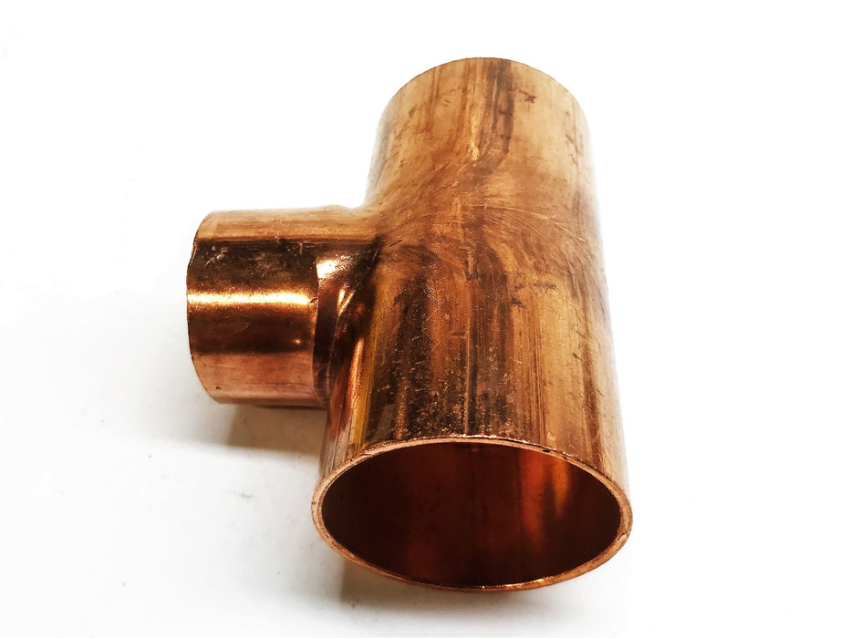 Unbranded 2" Sweat x 1-1/2" Sweat x 2" Sweat Copper Reducing Tee NOS