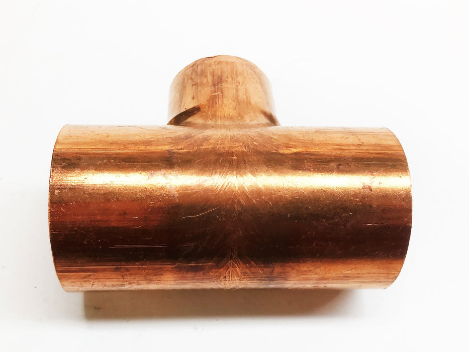 Unbranded 2" Sweat x 1-1/2" Sweat x 2" Sweat Copper Reducing Tee NOS