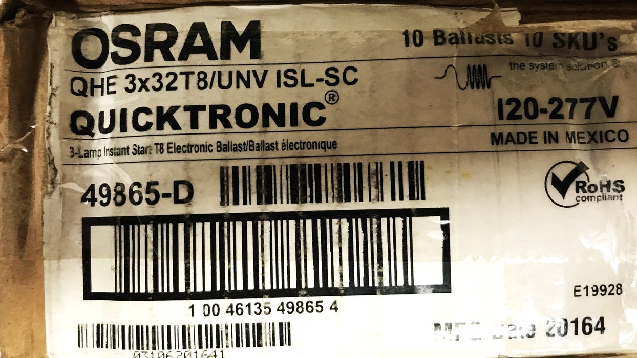 OSRAM Quicktronic Fluorescent Lamp Ballast QHE-3x32T8/UNV-OSL-SC [Lot of 2] NOS